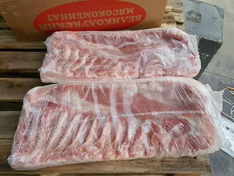 Ba rọi, Ba chỉ heo rút sườn đông lạnh Miratorg Nga 15-25kg